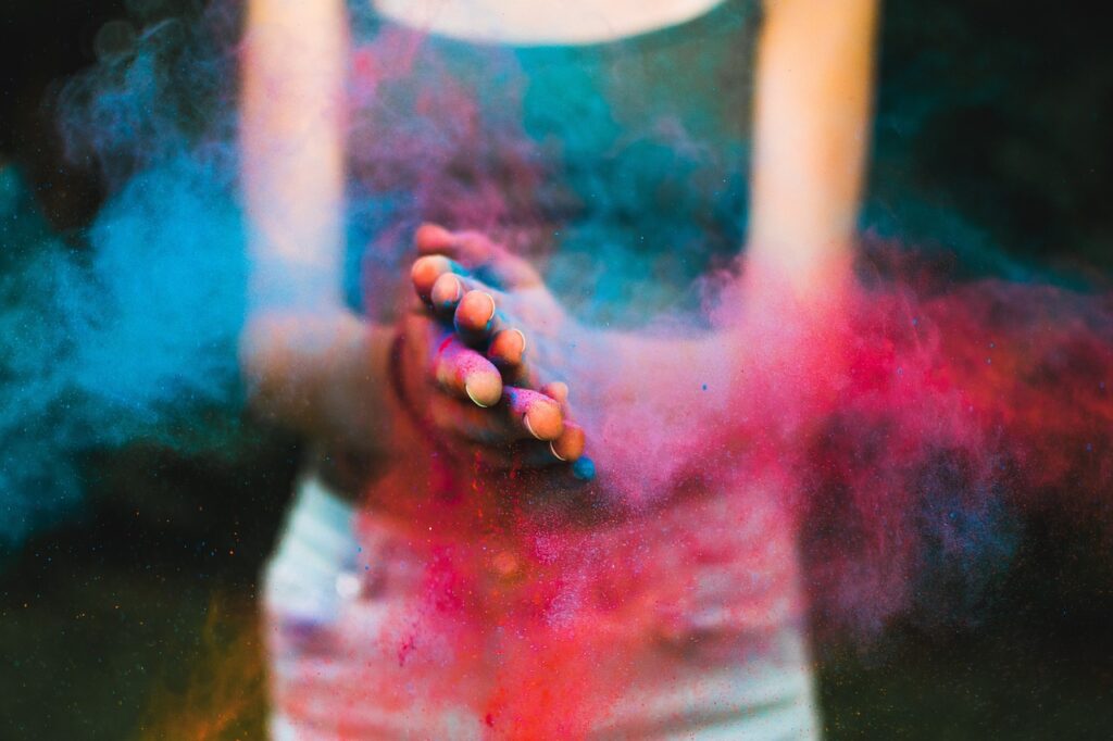 colors, powder, art